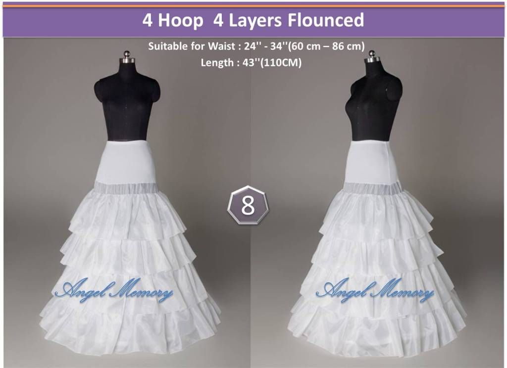 8 layer hoopless petticoat